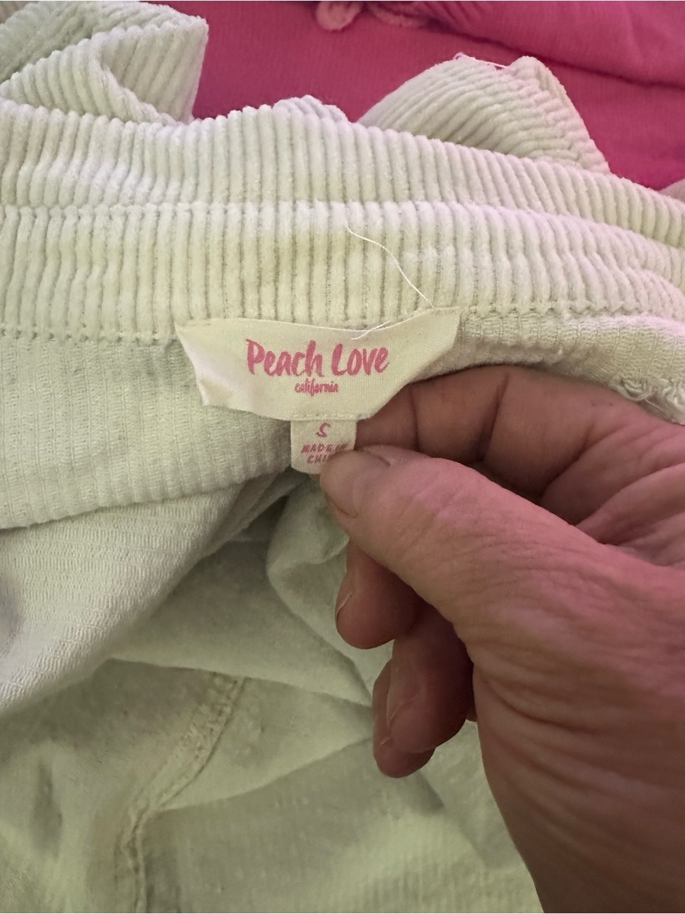Peach Love California Cream Corduroy Patchwork Jacket with Multicolor Sequins - Picture 6 of 8